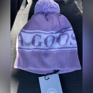 Lavender Kids Canada Goose Winter Pom Hat